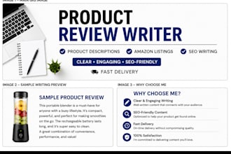 write engaging product reviews and product descriptions