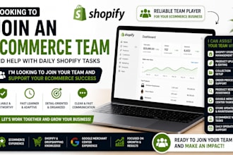 join your ecommerce team and help with daily tasks