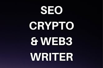 write SEO crypto meme coin and web3 articles