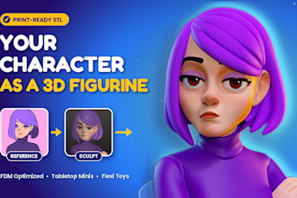sculpt custom 3d printable character figurines and minis