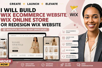 build wix ecommerce website, wix online store or redesign wix website
