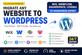 migrate wix, webflow, squarespace, lovable website to wordpress
