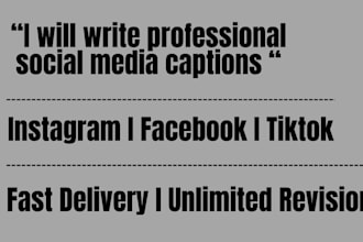 write social media captions for business