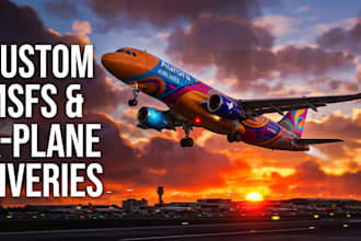 design a custom msfs 2020, 2024, or x plane aircraft livery