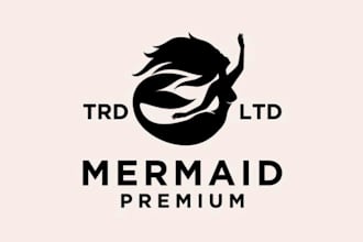 make stunning mermaid logo for your brand or business