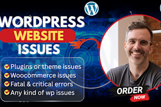 fix wordpress issues, elementor errors, wordpress bug,css and wordpress help