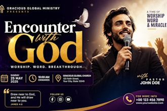 church flyer church flyer design flyer design church design  in 24 hours