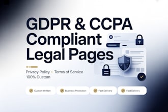 create gdpr and ccpa compliant privacy policy and terms of service