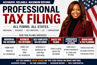 prepare and efile partnership tax return form 1065, 1120, 1040, 5472 in 24 hours