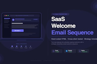 design and code a complete welcome email sequence for your saas app