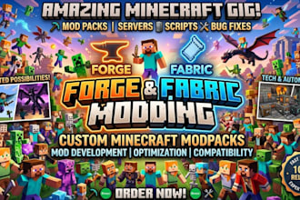 develop minecraft forge and fabric mod for your minecraft server