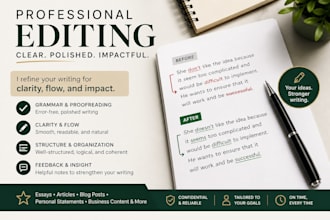 edit and proofread your writing for clarity