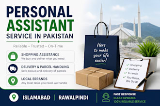 do parcel delivery and local assistance in pakistan any kind