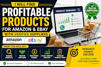 deliver profitable products for amazon and ebay with suppliers