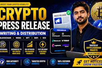 distribute your crypto press release to top blockchain news websites