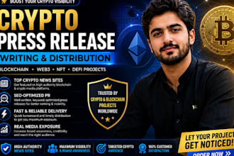 distribute crypto press release to top blockchain news websites
