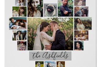 create professional brand photo collage for business, ads, or social media