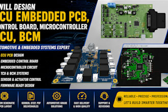 design ecu embedded pcb, control board, microcontroller tcu, bcm