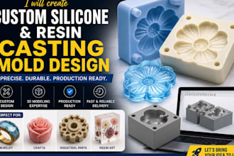 create custom silicone and resin casting mold design for products