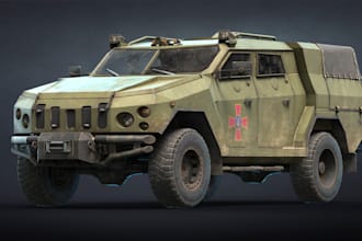 3d military vehicle design car parts diecast replica miniature printable car mod