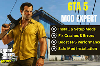 install mods and fix crashes, errors and bugs in your gta 5
