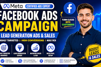 run facebook ads campaign, fb lead generation ads and sales , meta ads