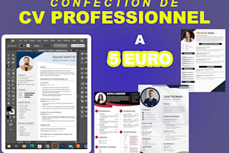 je ferai un CV professionnel,  une conception de CV
