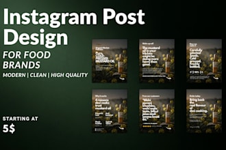 design premium instagram posts for food and organic brands