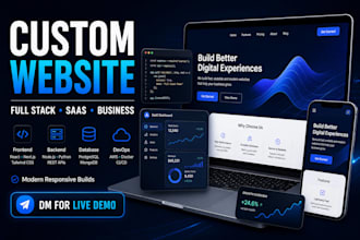 build business website, custom saas website, full stack developer, web app dev