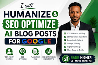 humanize and SEO optimize ai blog posts for google