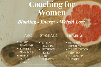 provide nutrition consultation for bloating and weight loss