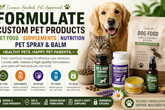 formulate custom pet food supplements nutrition recipes pet spray and balm