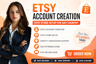 create etsy shop and seller account with full setup and etsy selling guide
