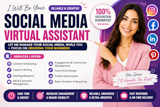 be your social media virtual assistant for instagram, content and engagement