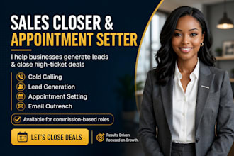 do high ticket commission sales closer and b2b sales rep