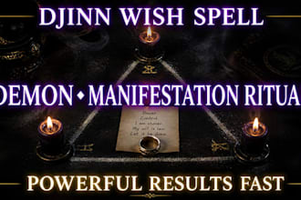 powerful djinn spirit companion, wish spell, demon spell, manifestation ritual