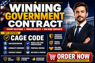 samgov registration, uei cage code, win government contract capability statement