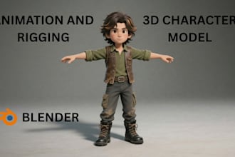create 3d animation and 3d rigging for your character models in blender