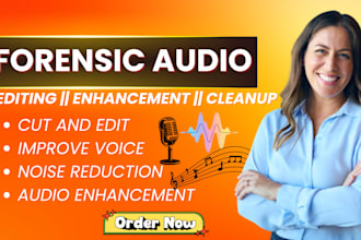 do forensic audio cleanup, detect background voice, noise reduction, clean audio