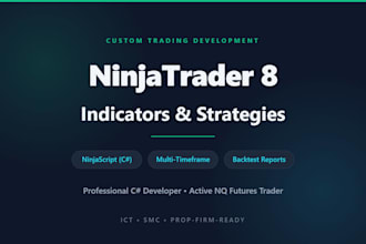 code your custom ninjatrader 8 indicator or strategy