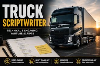 write technical truck and logistics youtube scripts