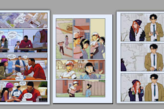 do comic art, comic page, comic illustration, comic book art, comic panel