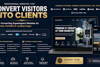 do square squarespace business portfolio landing pages website design redesign