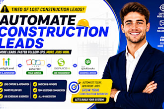 automate construction leads with gohighlevel zoho fsm servicem8 quickbooks