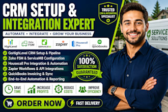 setup gohighlevel zoho fsm servicem8 zapier integration housecall pro quickbooks