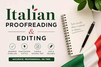 proofread and edit italian texts professionally