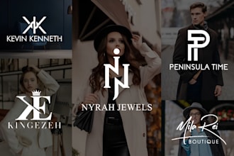 do luxury custom fashion, apparel and clothing line logo