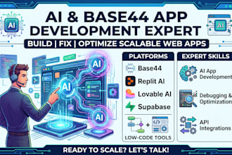 do base44 for fast bug fixes, integrations and ai web app deployment