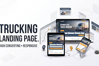 design a high converting USA trucking booking landing page