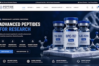 build biotech website peptide website sarms peptide research peptide store